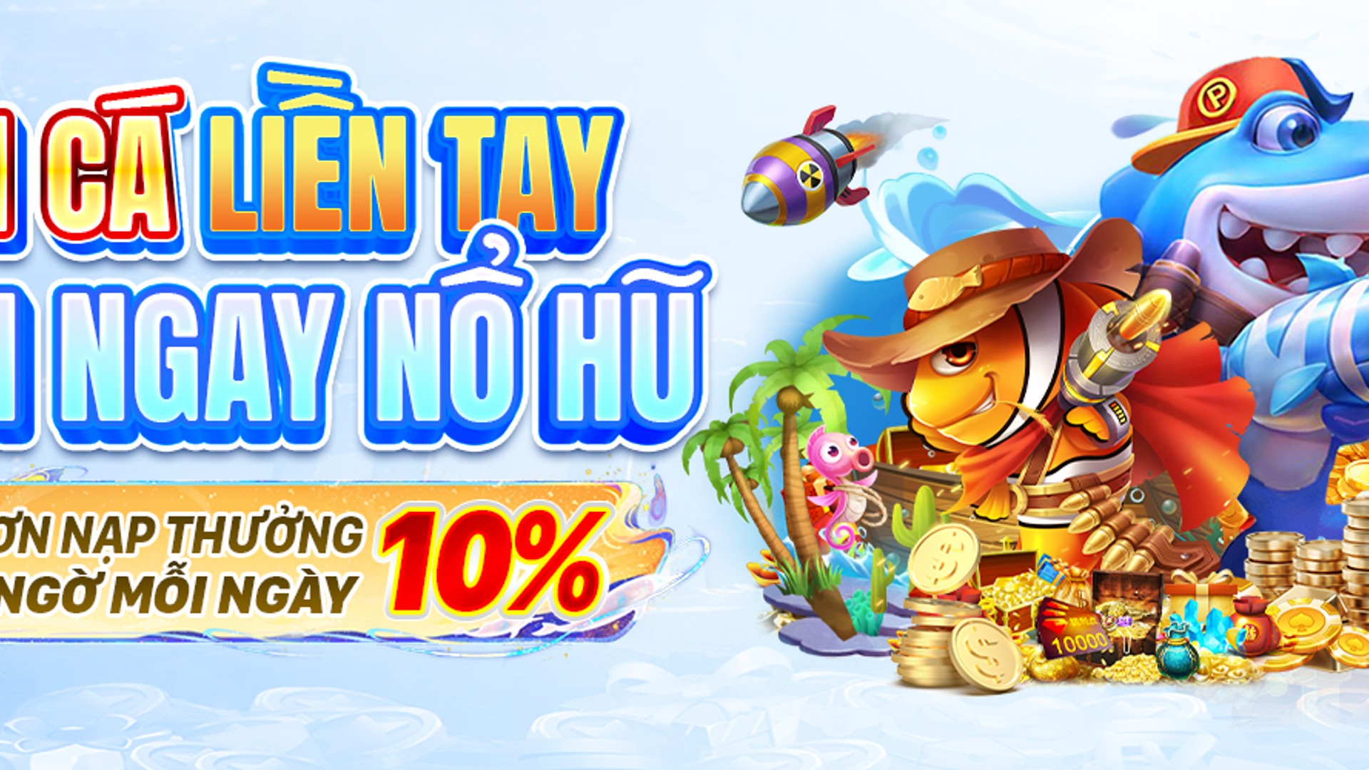 Hình ảnh đại dương rực rỡ trong game bắn cá Red88