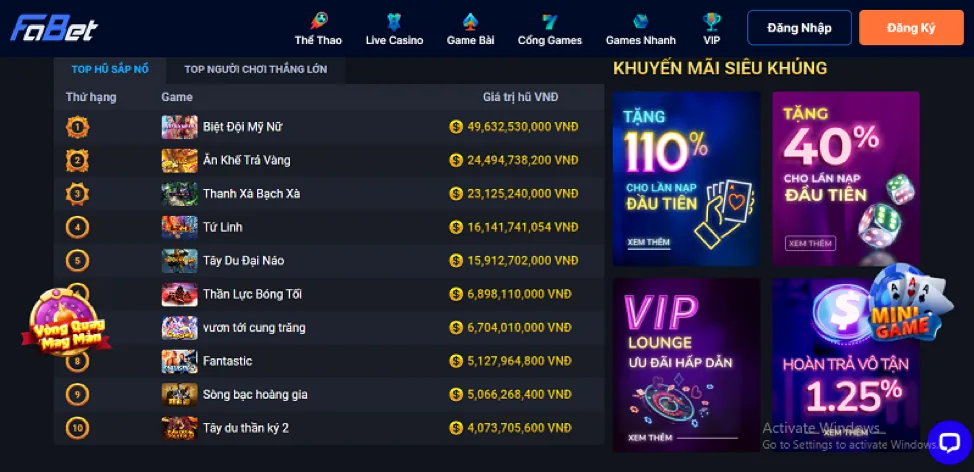 Giao diện ứng dụng Red88 trên di động